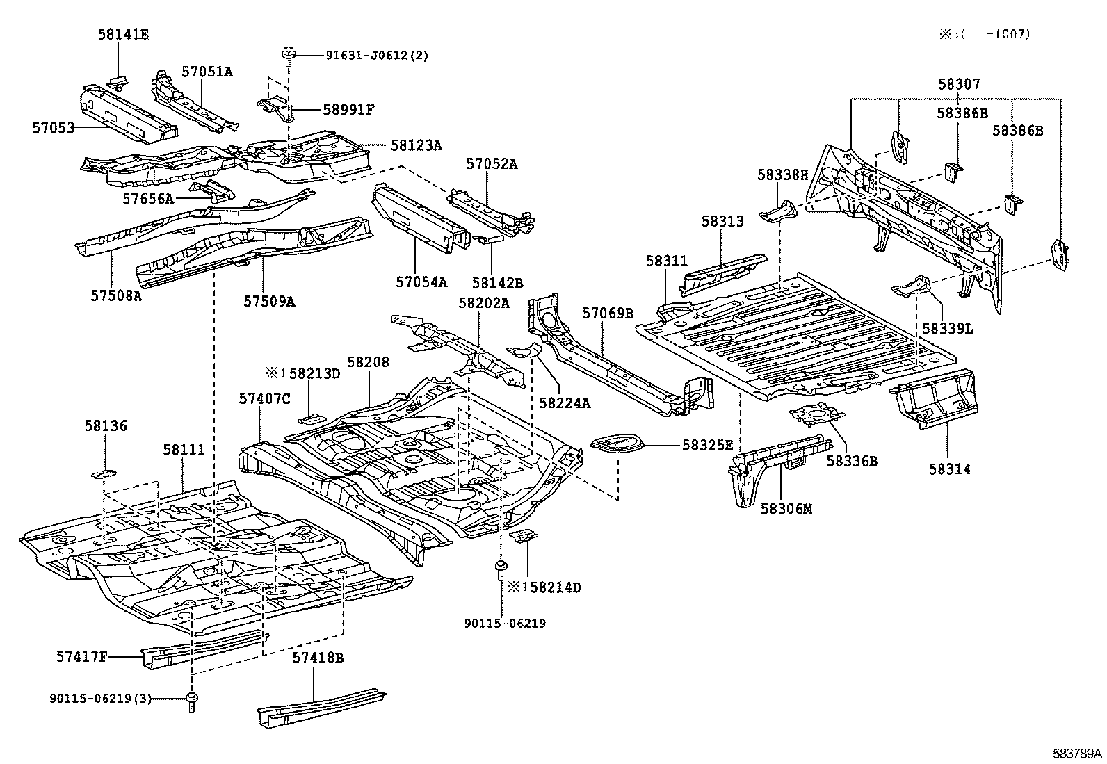 58307-0M021 PANEL SUB-ASSY, BODY LOWER BACK product image