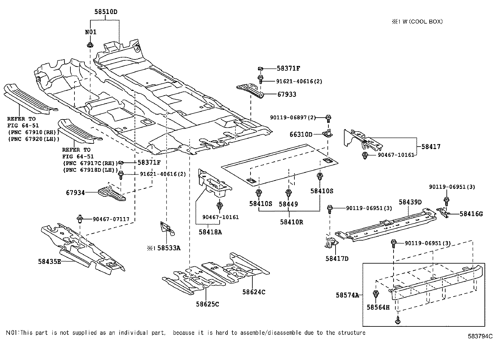 58418-60010-C0 BOARD, REAR FLOOR, NO.4 product image