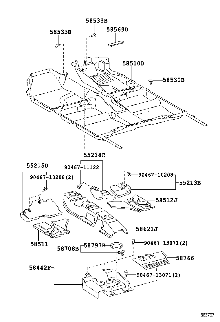 58510-47290-G0 CARPET ASSY, FLOOR, FRONT product image