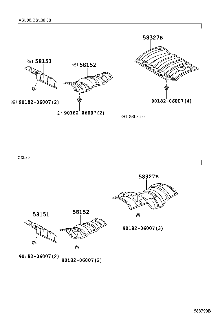 Toyota 58151-08040 INSULATOR, FRONT FLOOR HEAT, NO.1