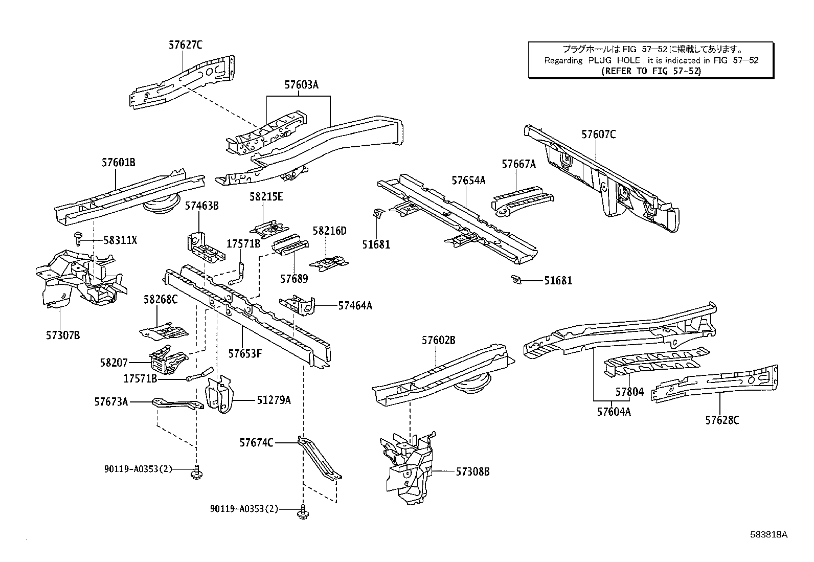 Toyota 58302-08030 PANEL SUB-ASSY, BODY LOWER BACK