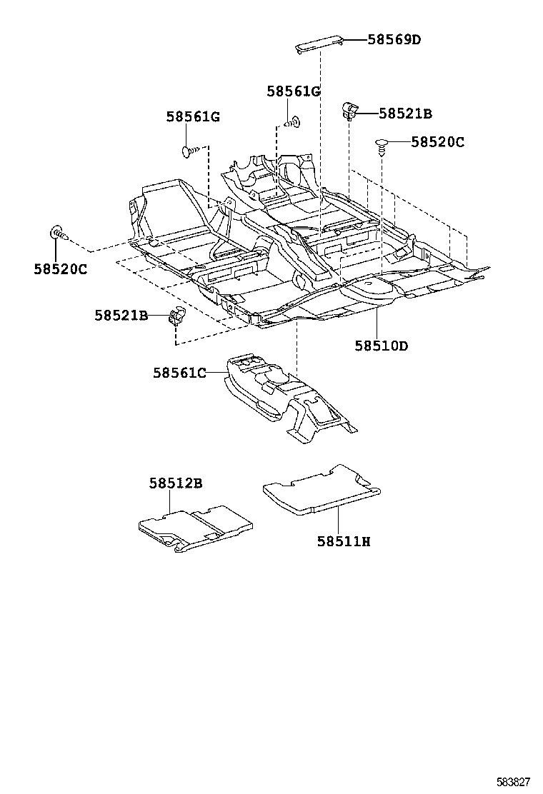 58512-12251 MAT, FLOOR, FRONT RH product image