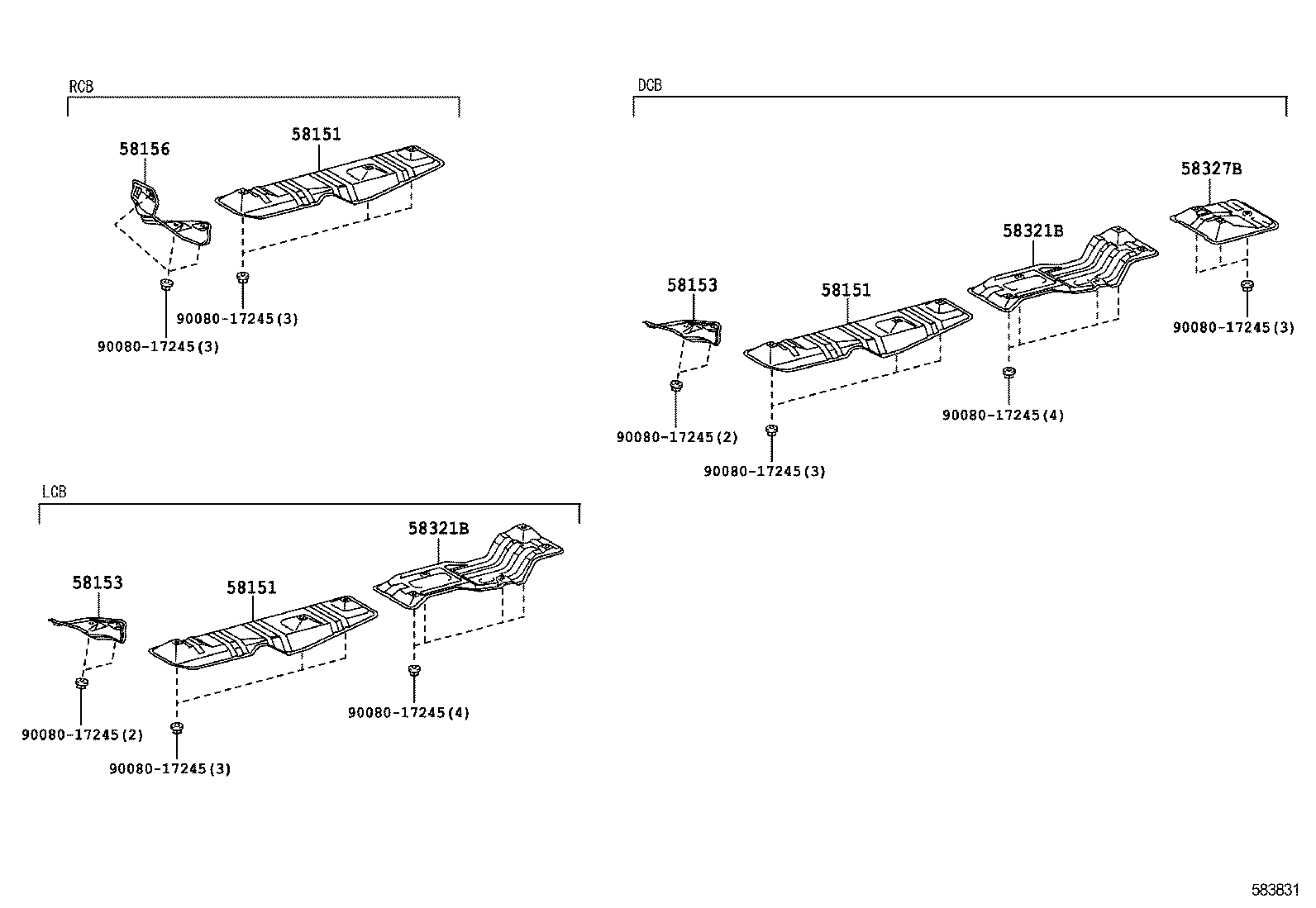 58152-04030 INSULATOR SUB-ASSY, CENTER FLOOR HEAT, NO.2 product image