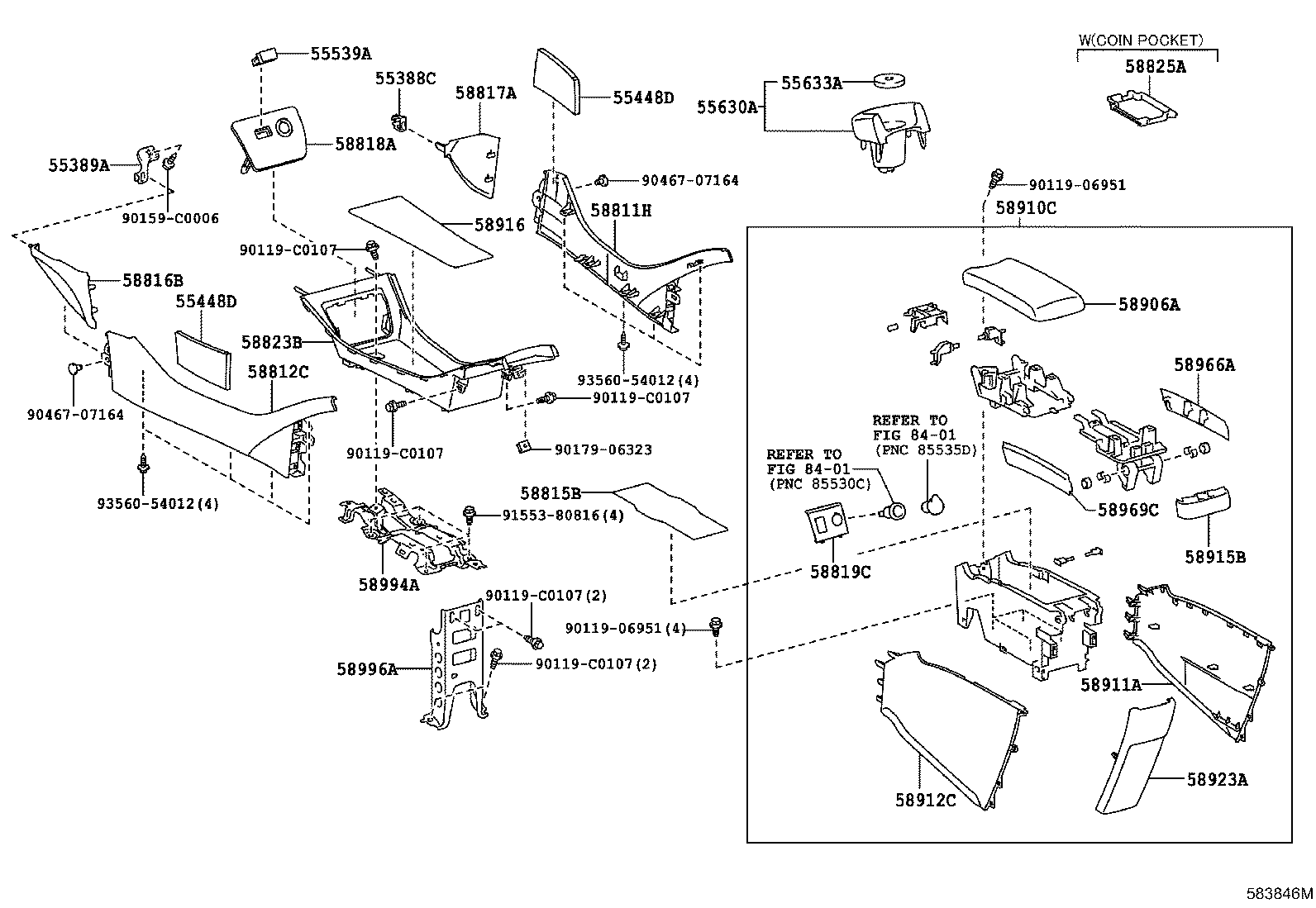 58901-47211-C0 BOX ASSY, CONSOLE, REAR product image