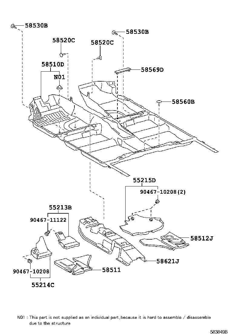 58510-YY770-B0 MAT ASSY, FLOOR product image