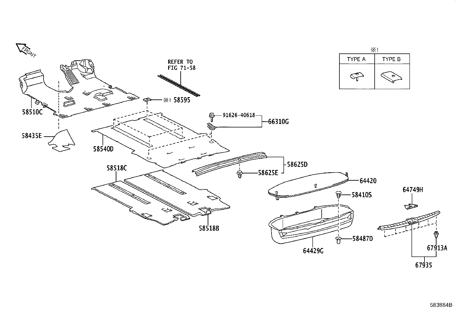58435-28080 SILENCER, FRONT FLOOR, CENTER product image