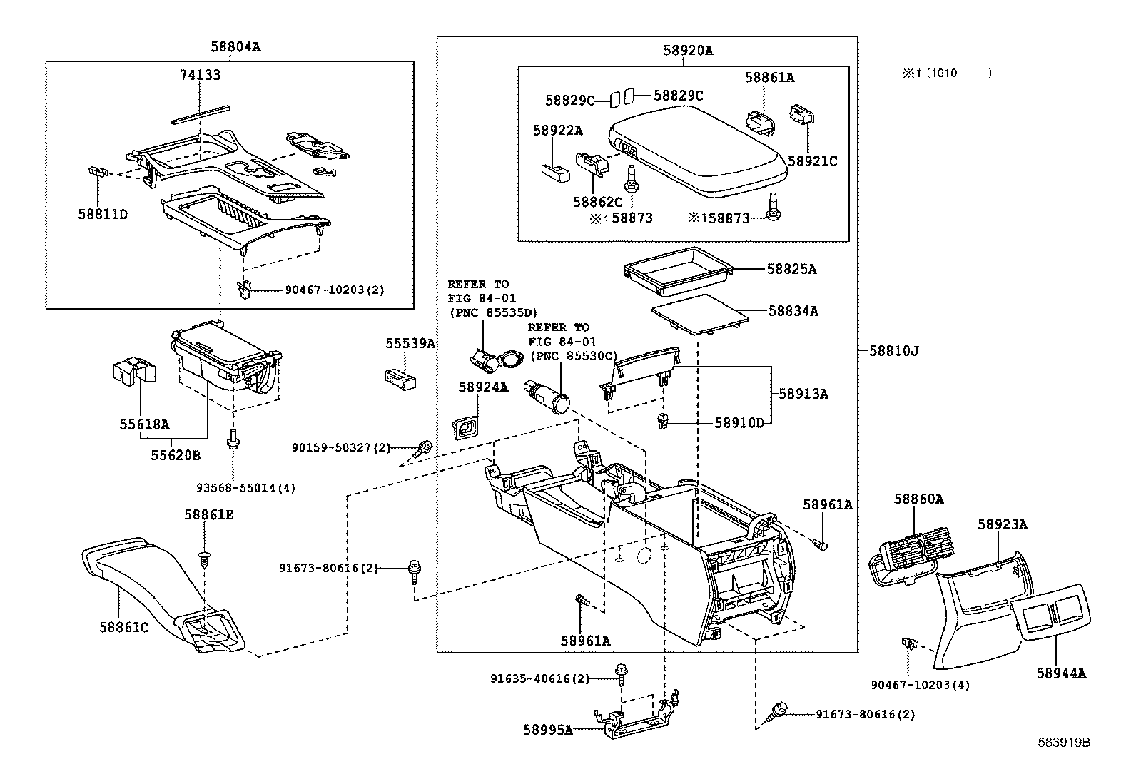 58860-30050 REGISTER ASSY, CONSOLE BOX product image