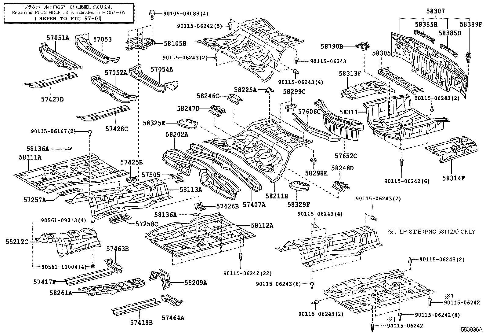 58307-30780 PANEL SUB-ASSY, BODY LOWER BACK product image