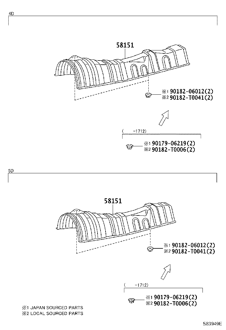 58156-0D100 INSULATOR, FRONT FLOOR HEAT, NO.1 product image