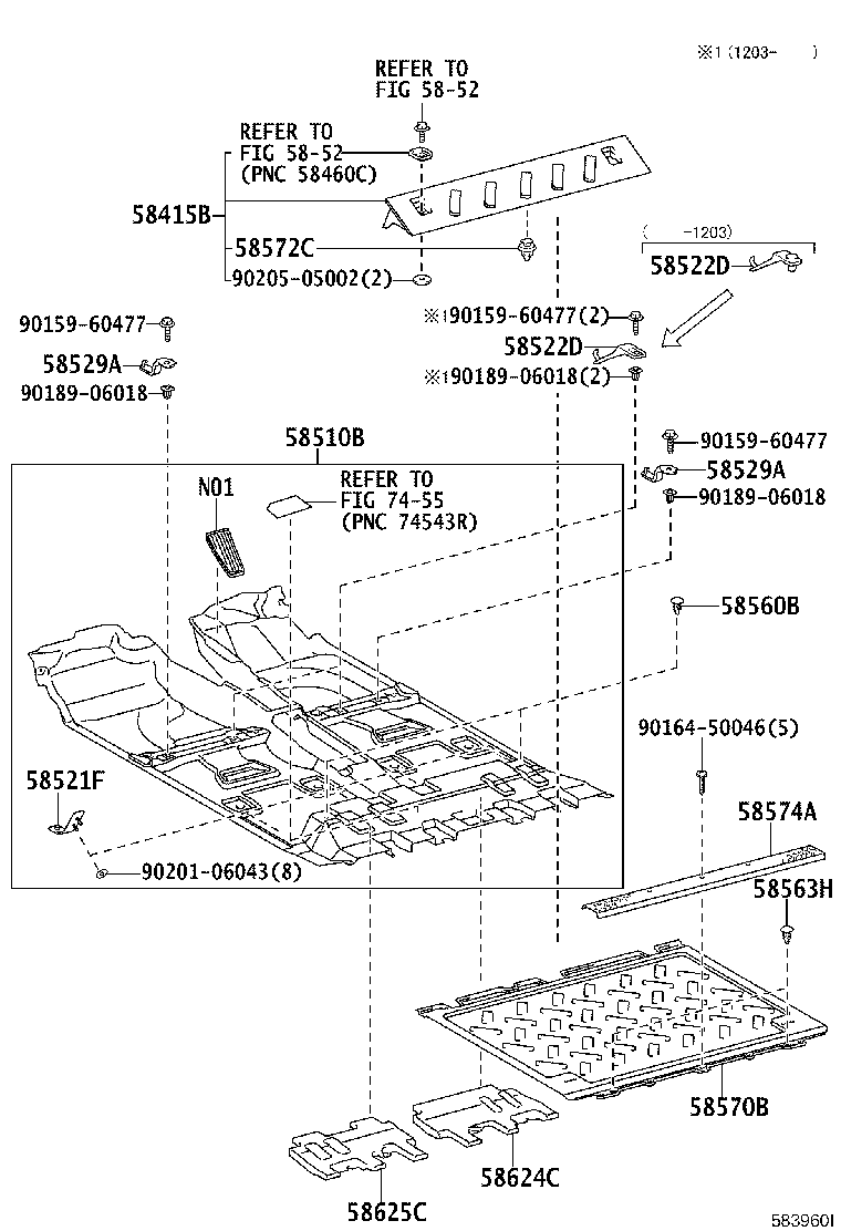 58570-35170-B0 MAT ASSY, REAR FLOOR product image