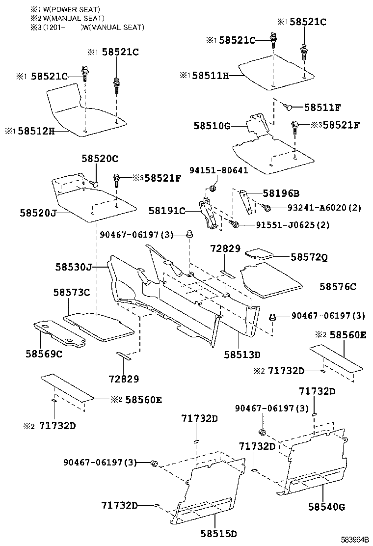 58576-77040 PAD, FRONT FLOOR, REAR NO.2 product image
