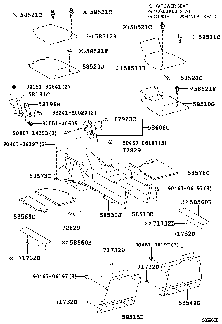 58576-77040 PAD, FRONT FLOOR, REAR NO.2 product image