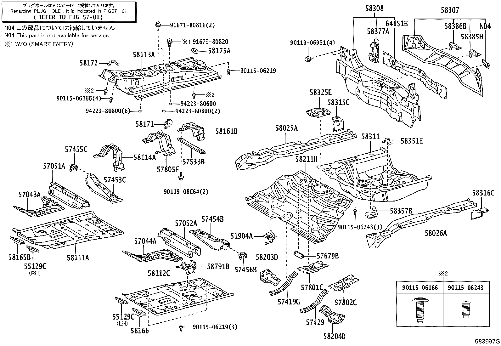 58211-52250 PAN, CENTER FLOOR product image