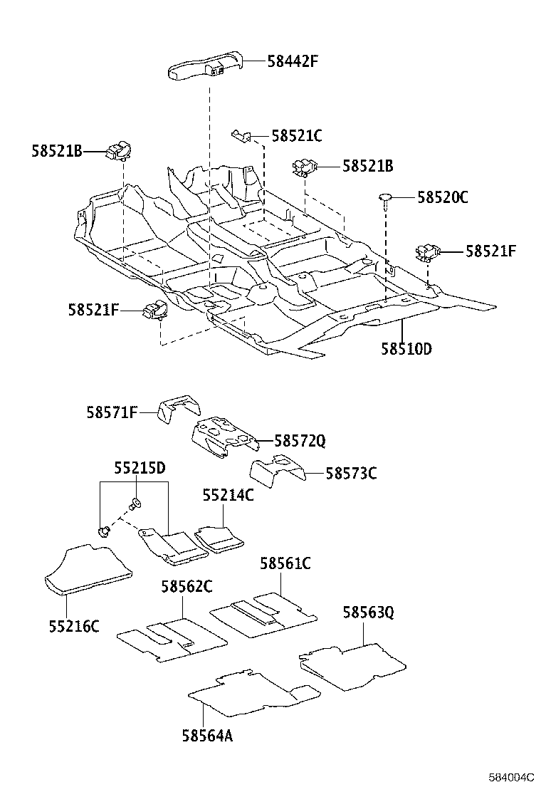 58563-52201 SILENCER, FRONT FLOOR, NO.3 product image
