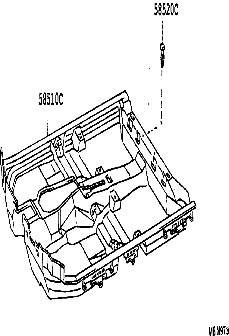 58510-03030-B0 CARPET ASSY, FRONT FLOOR, FRONT product image