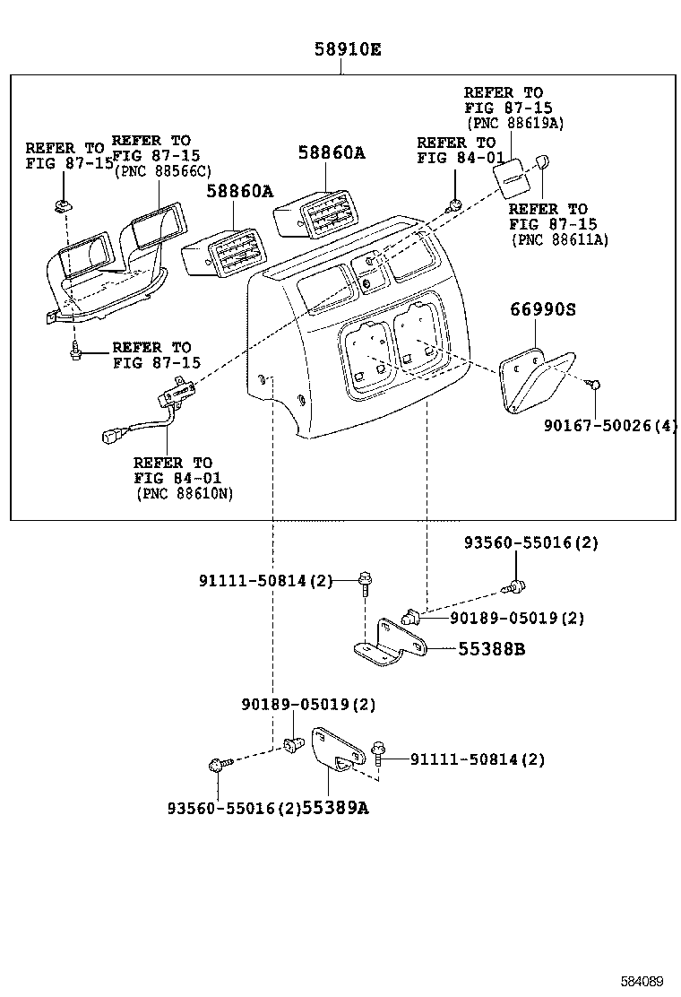 46321-37030 LEVER, PARKING BRAKE, CENTER product image