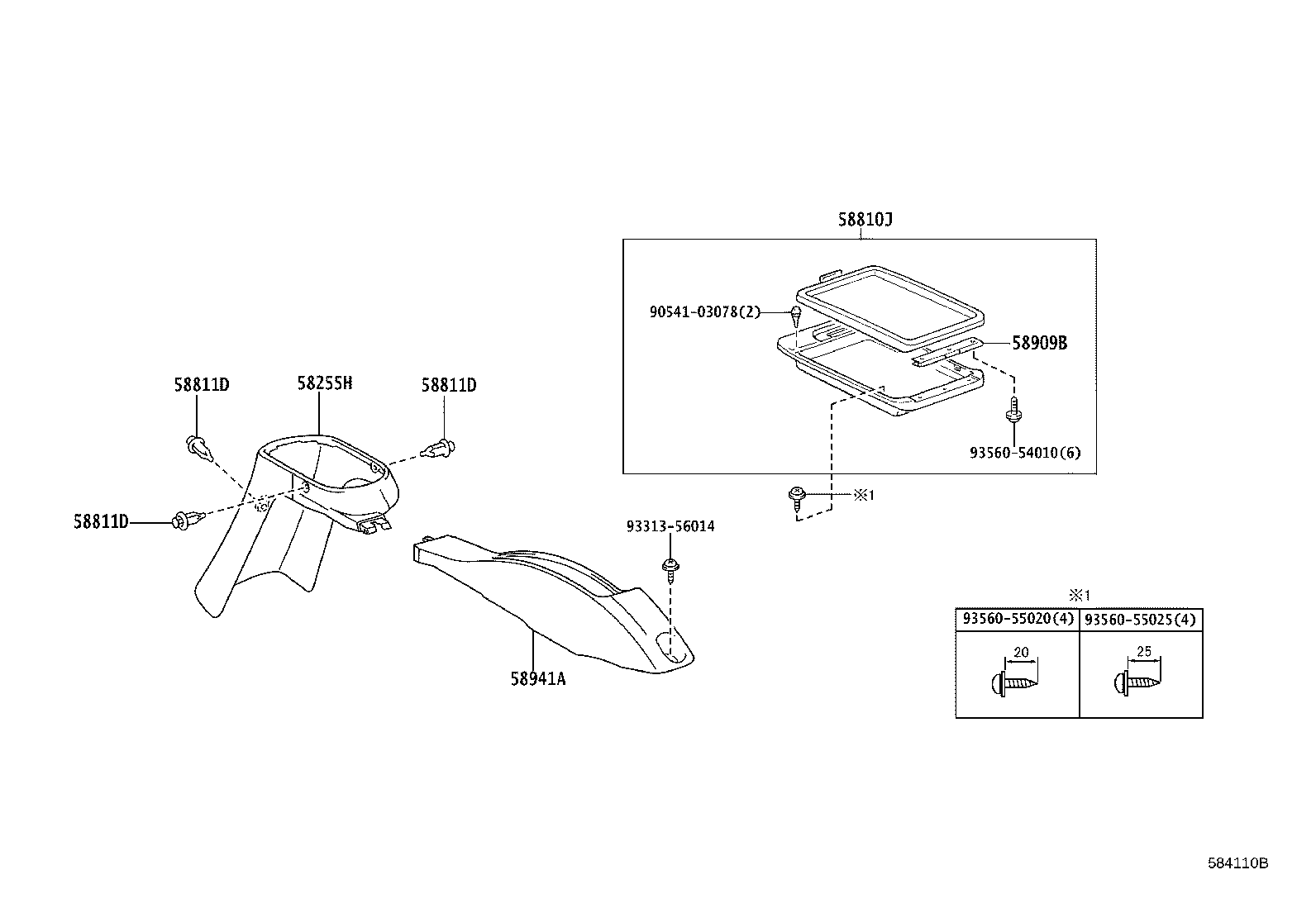58941-37110-B0 COVER, PARKING BRAKE HOLE product image