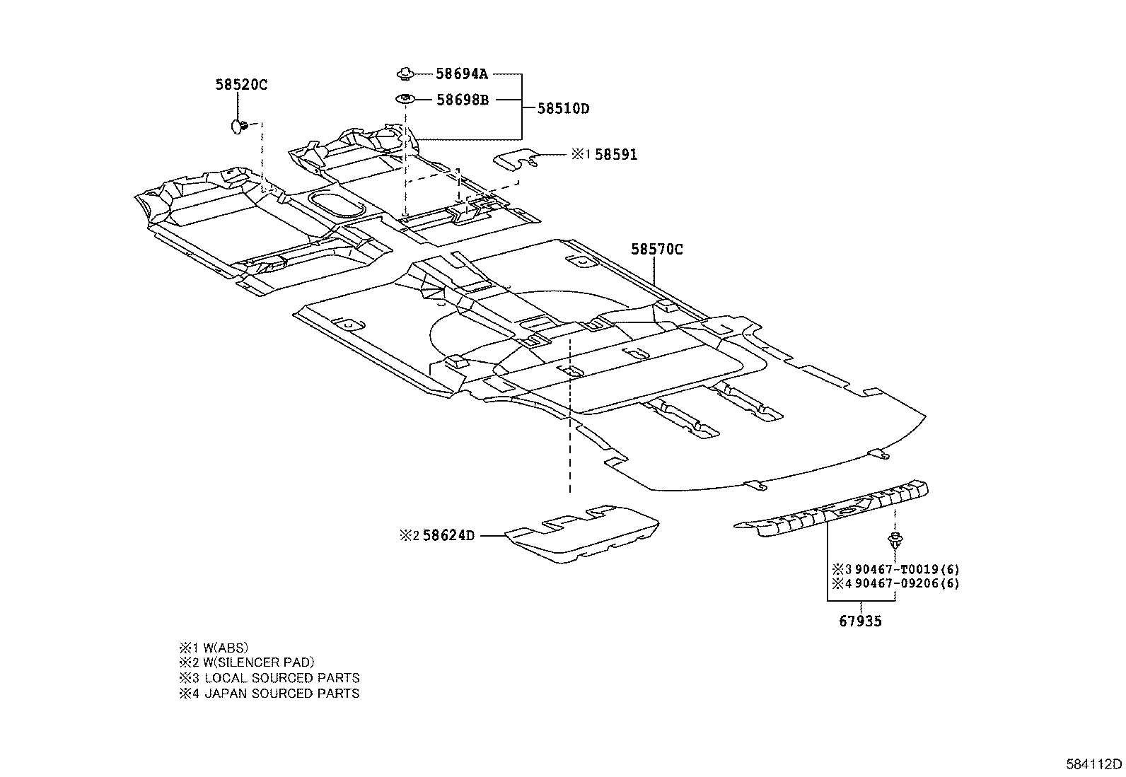 90467-T0029 CLIP(FOR FRONT FLOOR CARPET) product image