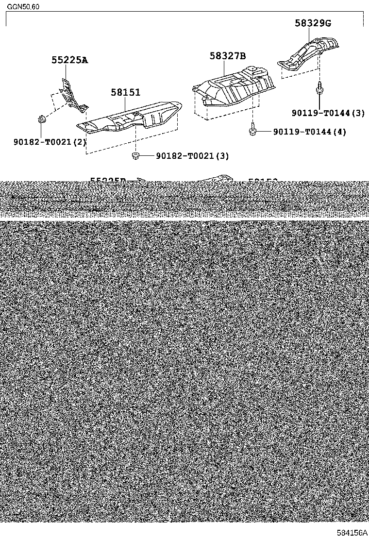 58329-0K040 INSULATOR, MAIN MUFFLER HEAT, REAR UPPER product image