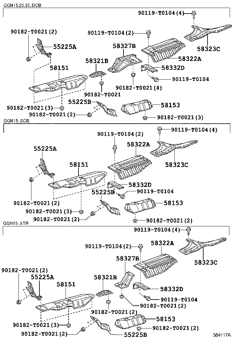 Toyota 58322-0K130 INSULATOR, REAR FLOOR HEAT, REAR