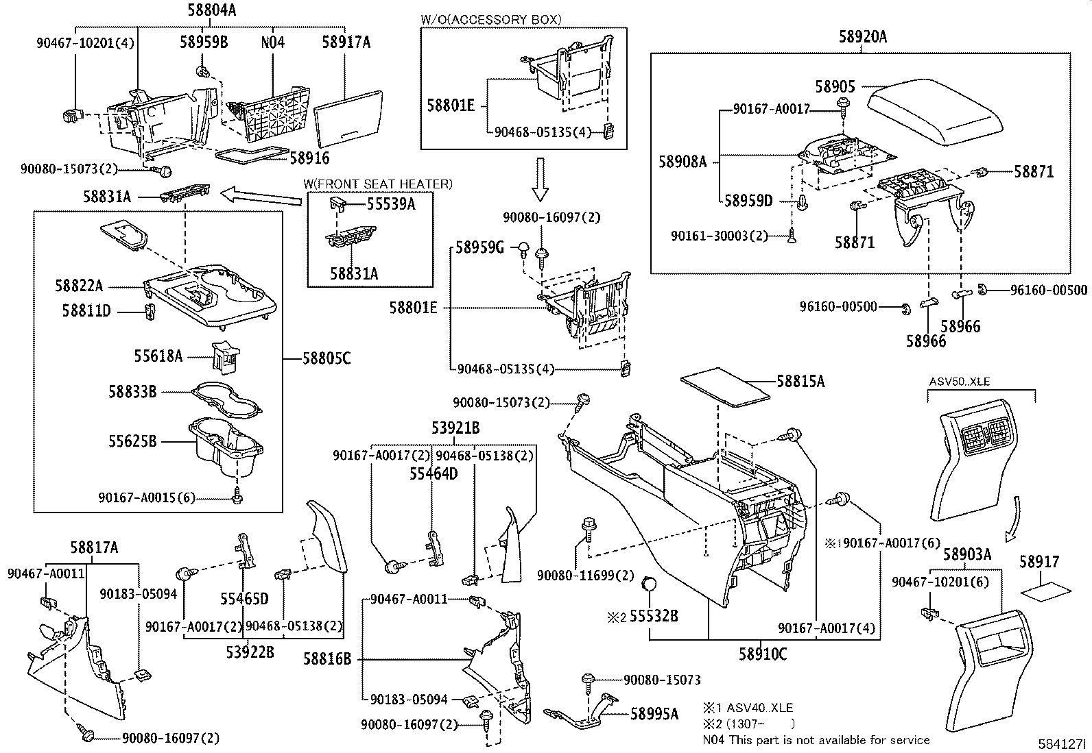 Toyota 58822-06551-C0 PANEL, CONSOLE, UPPER REAR