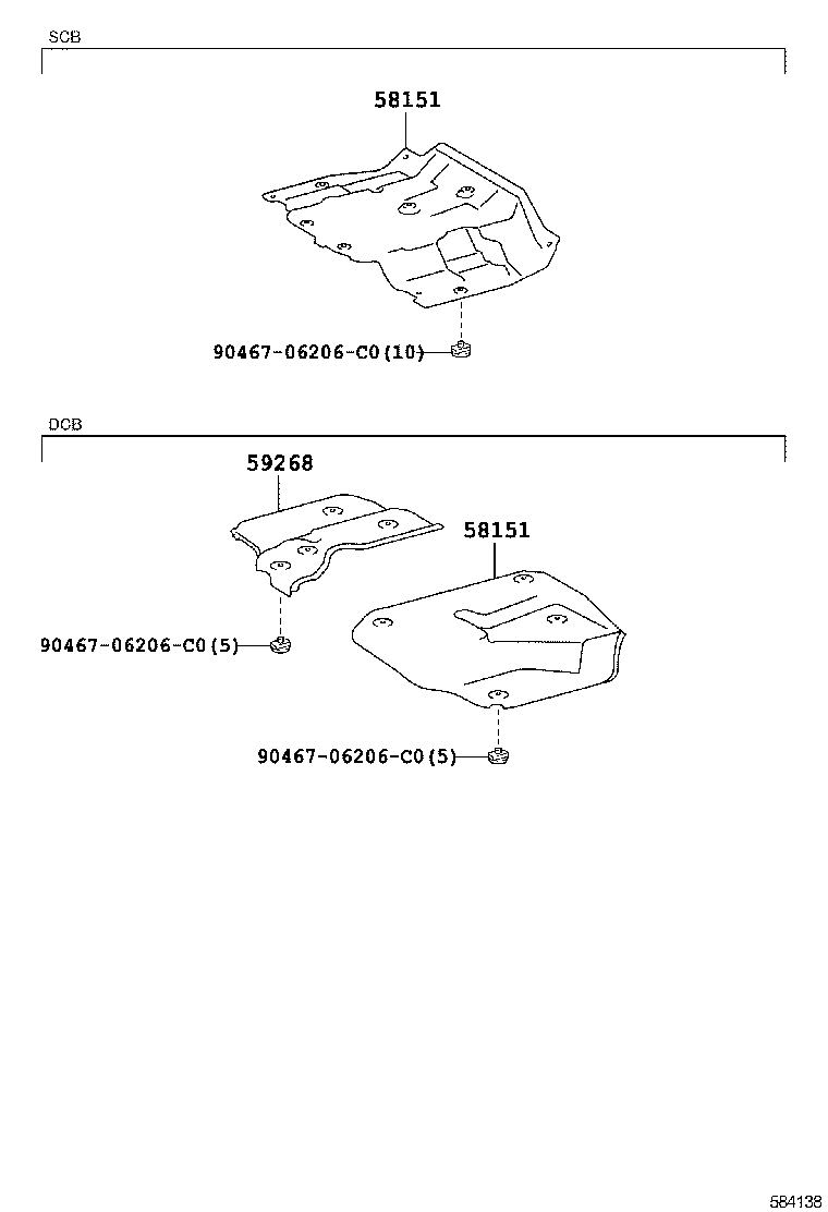 58151-37171 INSULATOR, FRONT FLOOR HEAT, NO.1 product image