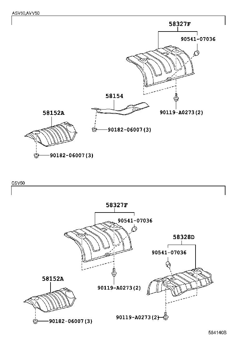 Toyota 58041-06010 INSULATOR, MAIN MUFFLER HEAT, RH