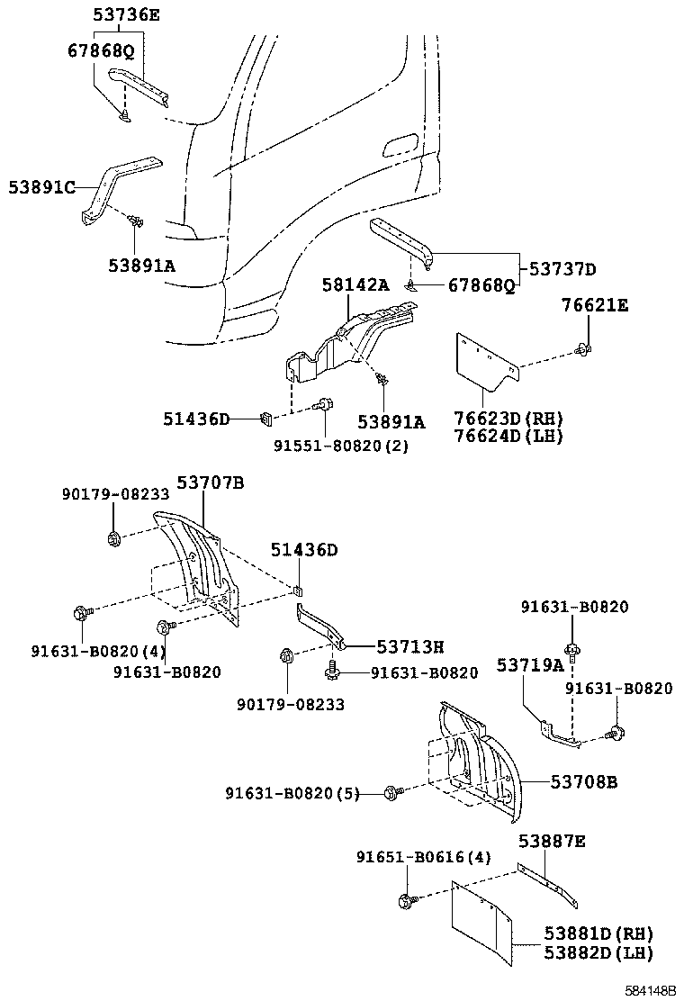 58172-37040 PLATE, PARKING BRAKE MOUNTING product image