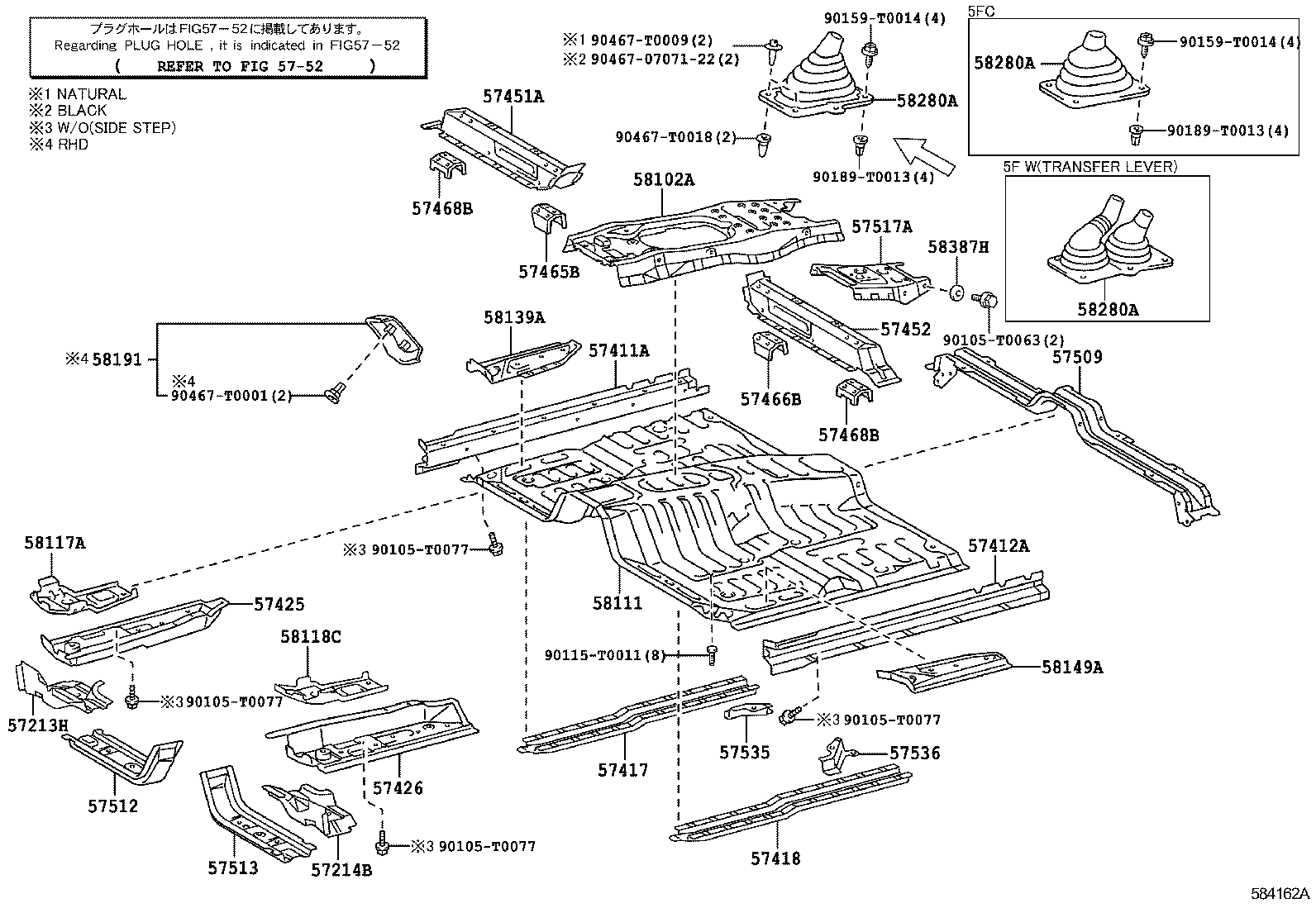 58191-0K020 FOOTREST, FRONT FLOOR product image