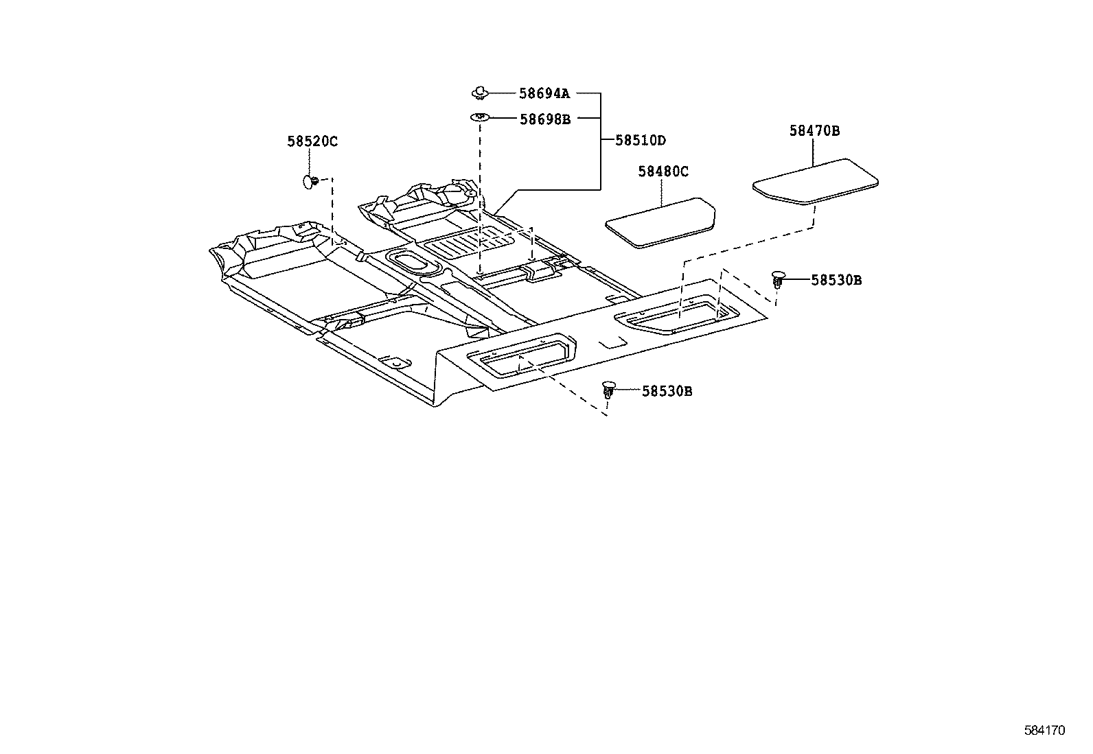 58591-0K010-C0 COVER, FLOOR CARPET product image