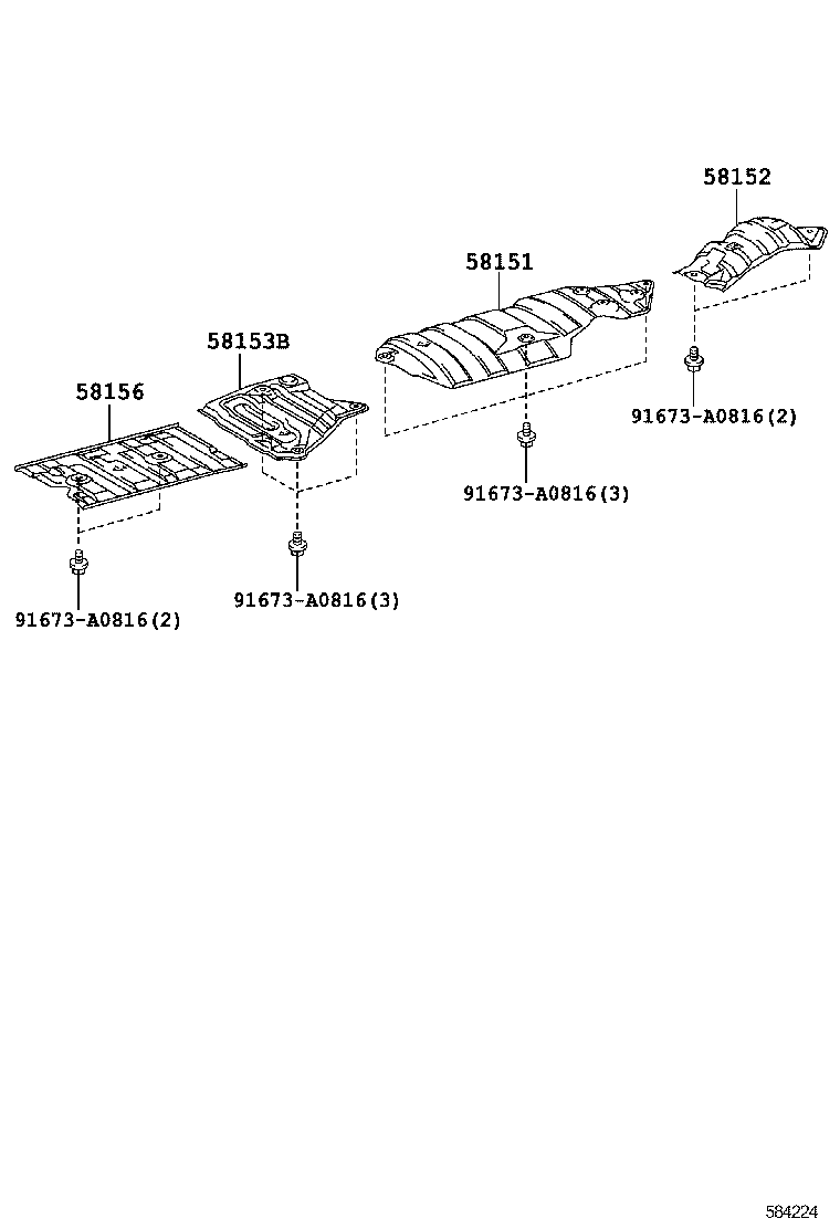58151-26101 INSULATOR, FRONT FLOOR HEAT, NO.1 product image