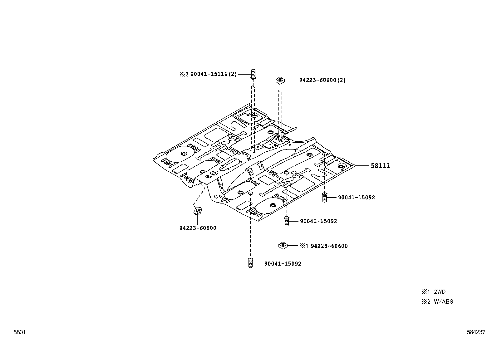 58018-B2020 REINFORCEMENT SUB-ASSY, FRONT FLOOR SIDE, RH product image