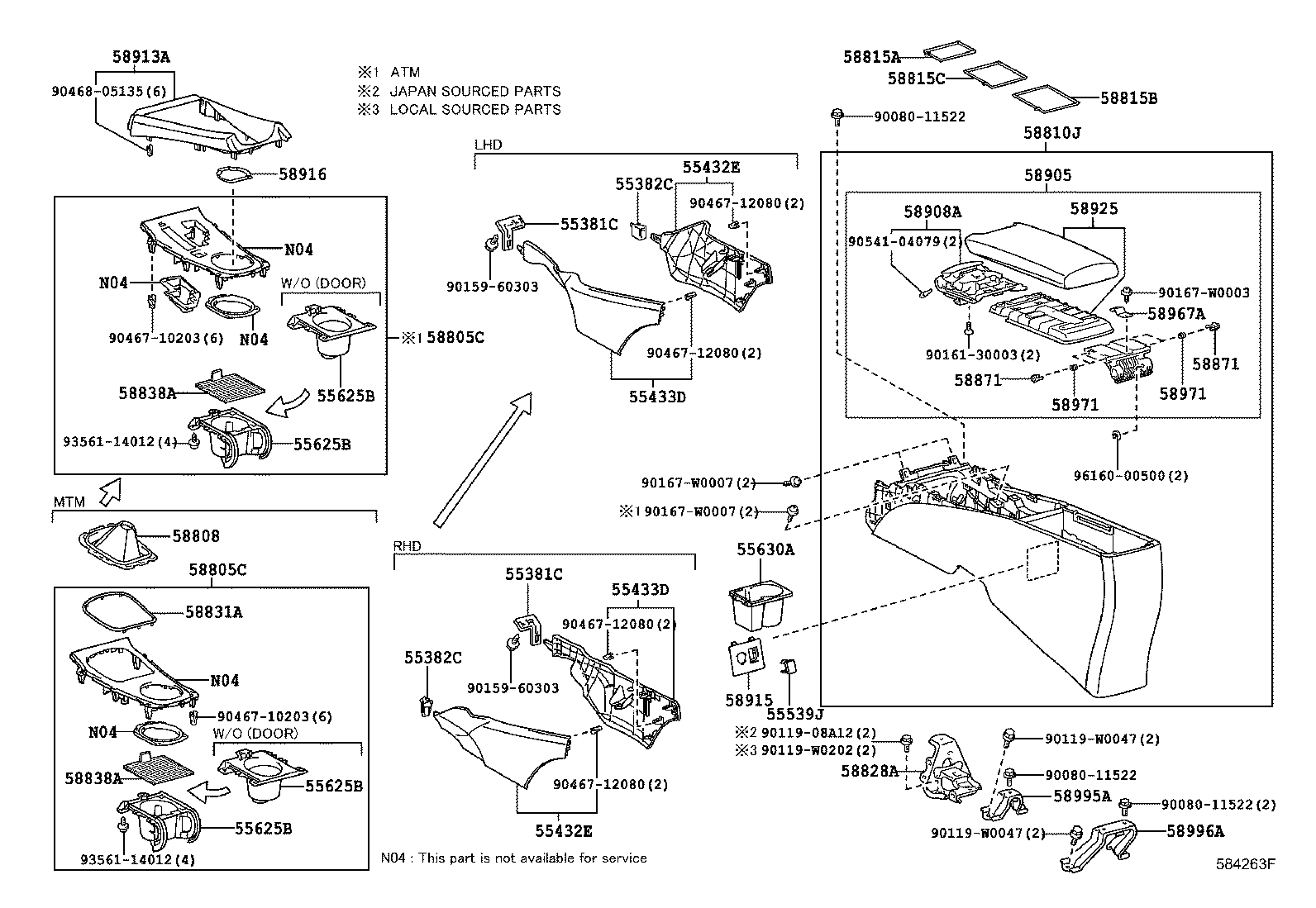 58808-05100 COVER SUB-ASSY, SHIFTING HOLE product image