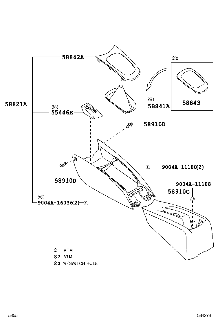 58918-BZ020 BRACKET, BOX SUPPORT product image