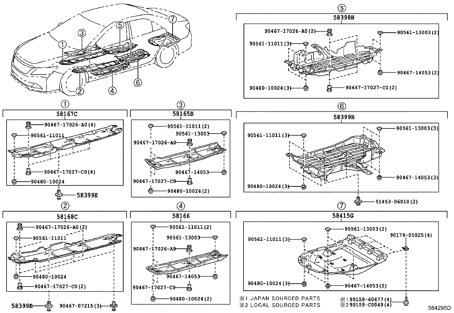 58166-06010 COVER, FRONT FLOOR, LH product image