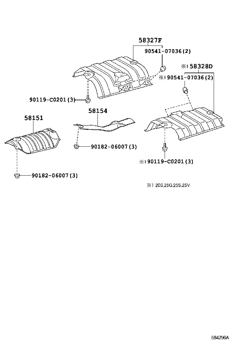 58328-06060 INSULATOR, MAIN MUFFLER HEAT, LH product image