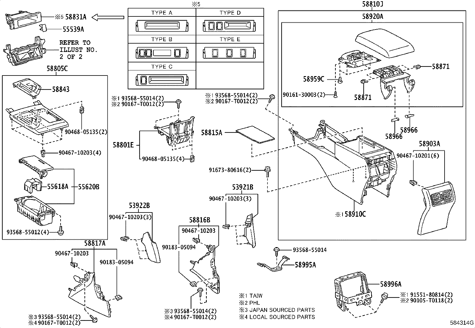 55618-06140 HOLDER, CONSOLE BOX CUP product image