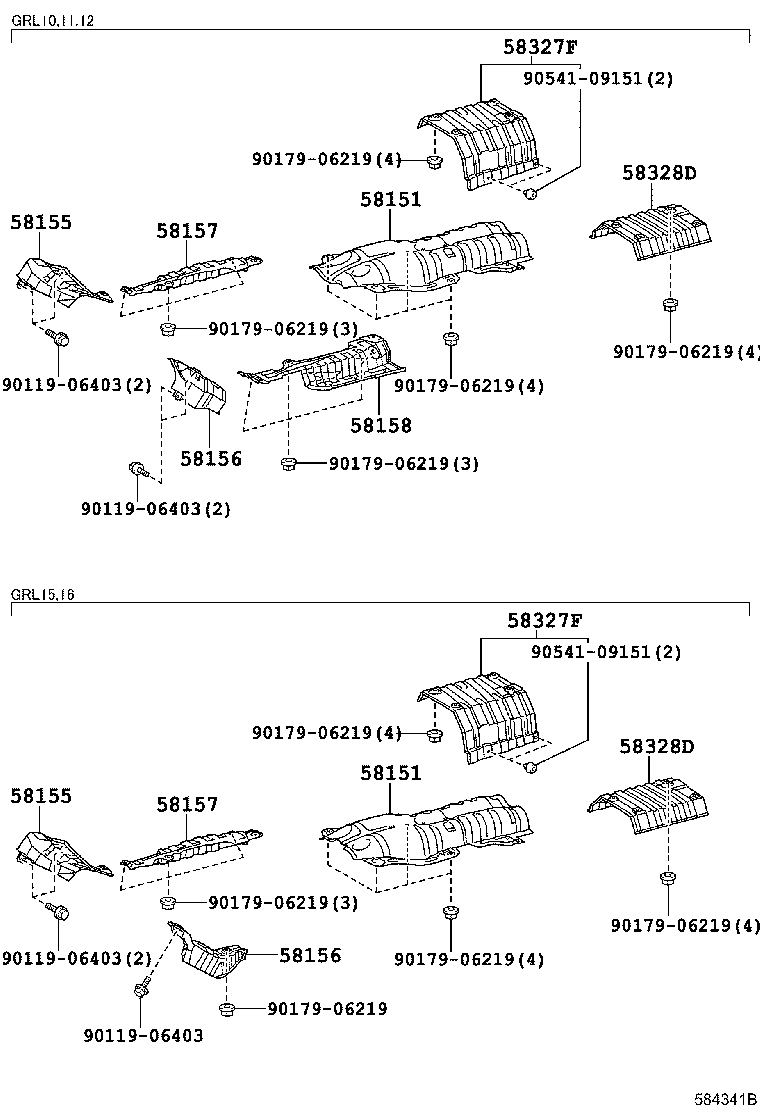 Toyota 58151-30210 INSULATOR, FRONT FLOOR HEAT, NO.1