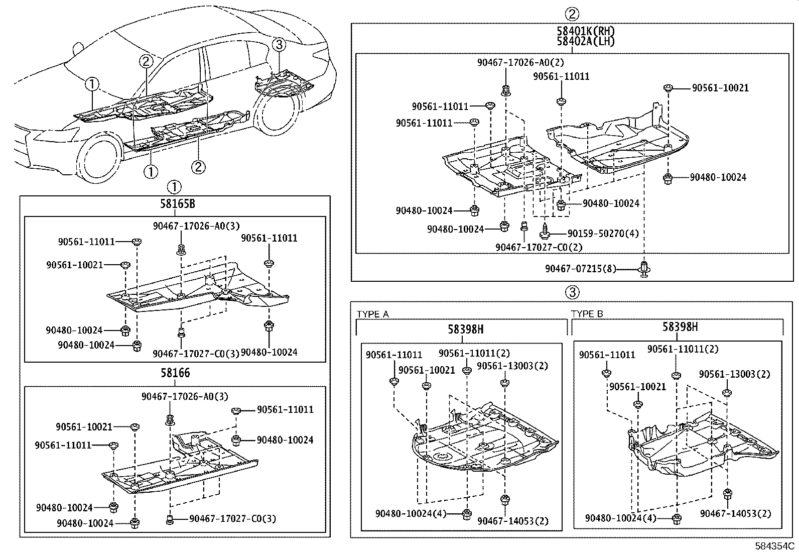 58311-30351 PAN, REAR FLOOR product image