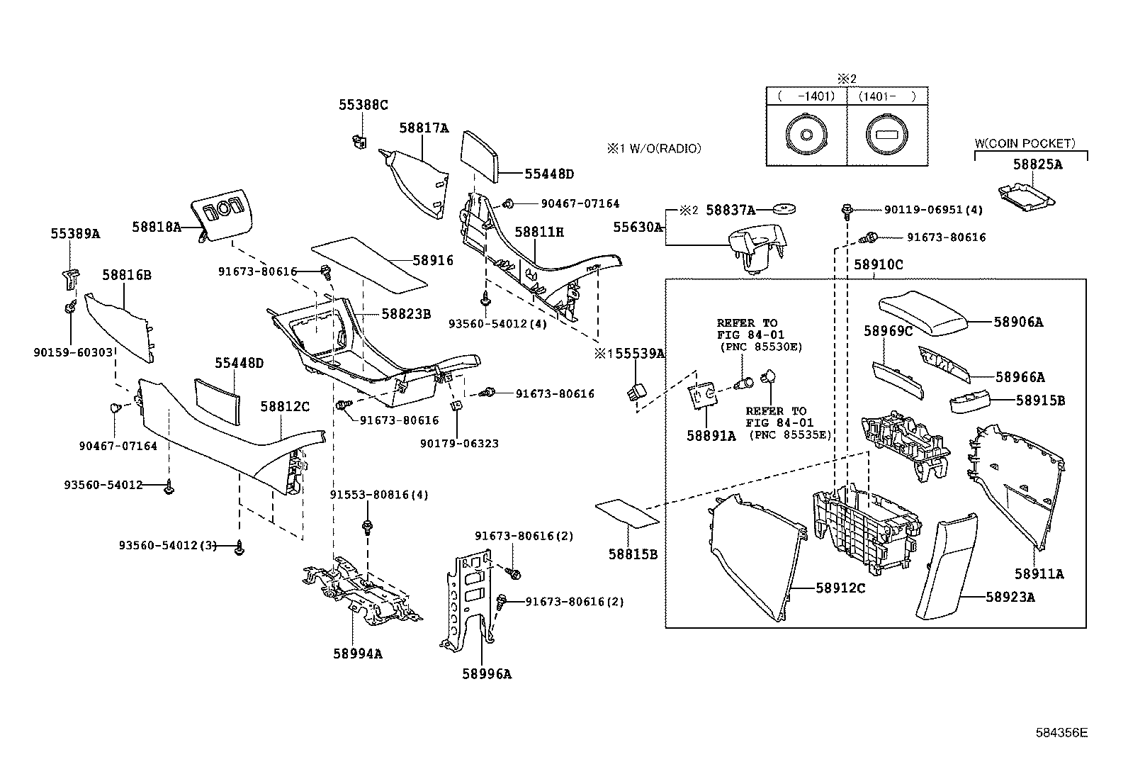 58818-47060-C0 COVER, CONSOLE BOX, FR product image