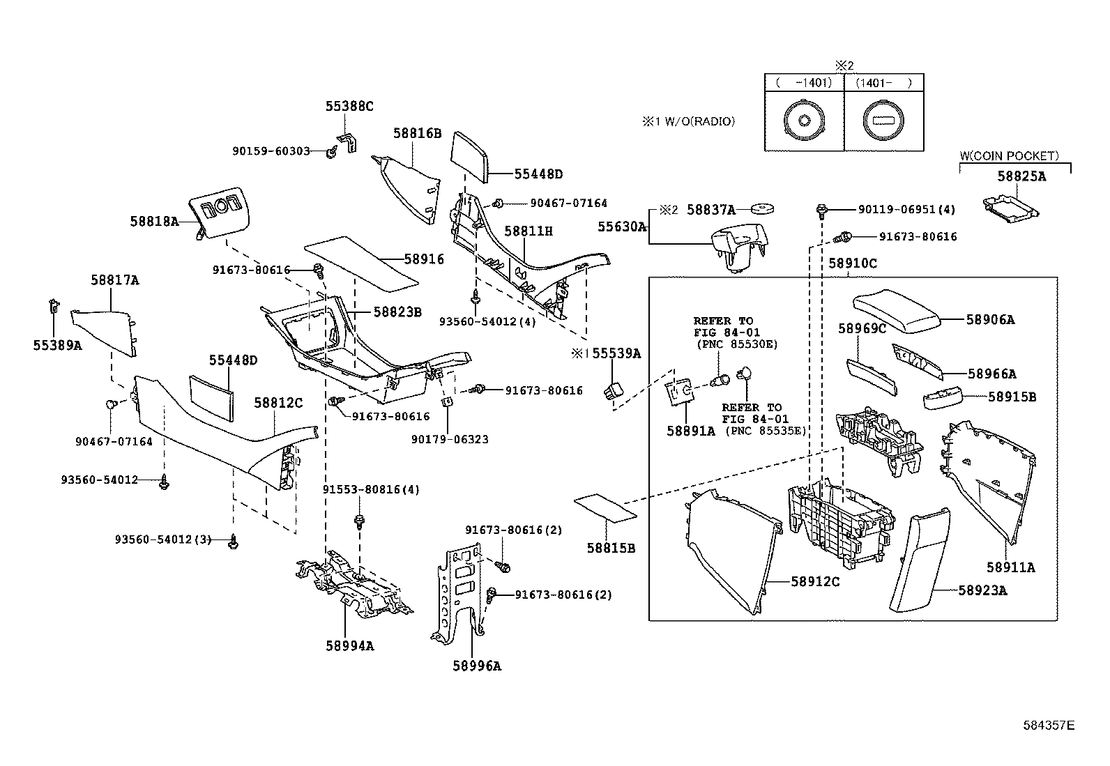 58818-47060-C0 COVER, CONSOLE BOX, FR product image