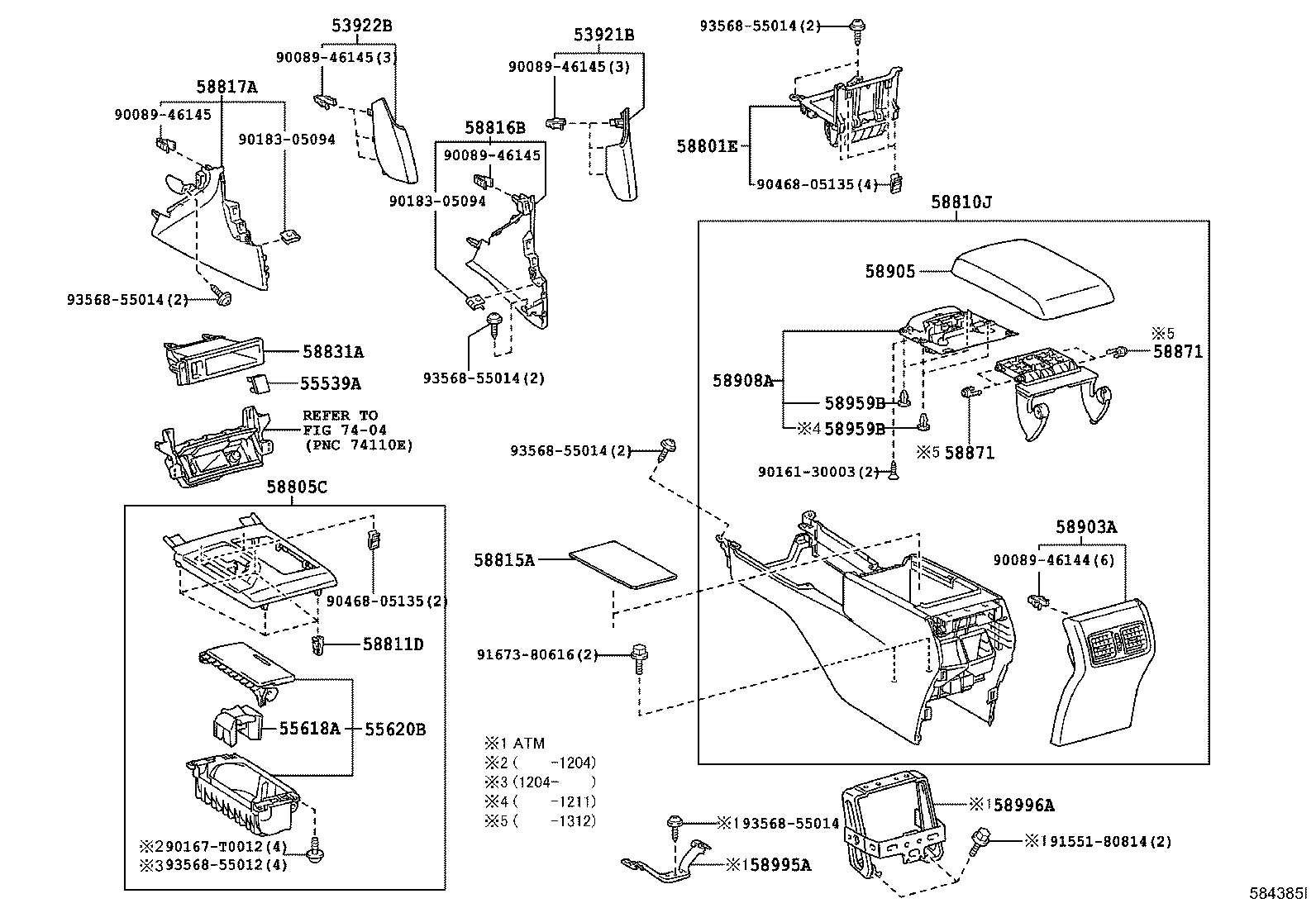 58808-33090 COVER SUB-ASSY, SHIFTING HOLE product image