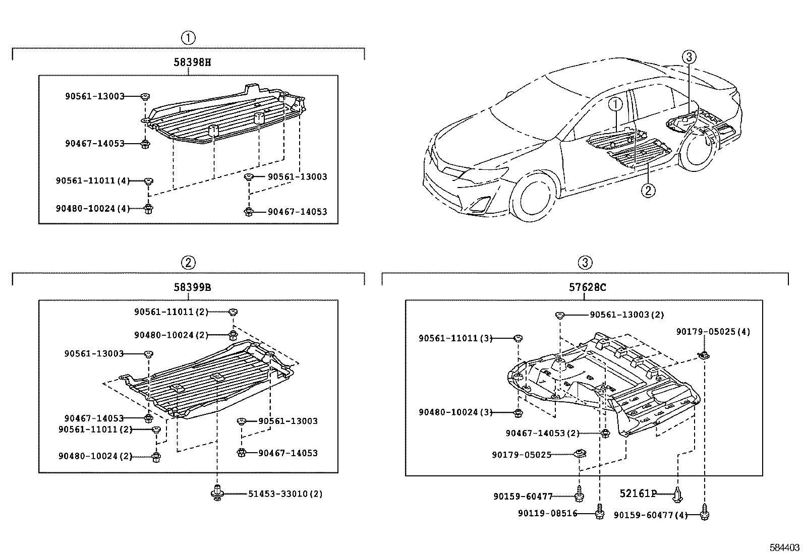 58385-06090 BRACKET, REAR BUMPER COVER product image