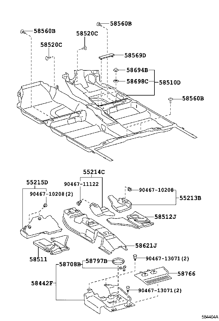 58510-47490-B0 CARPET ASSY, FLOOR, FRONT product image