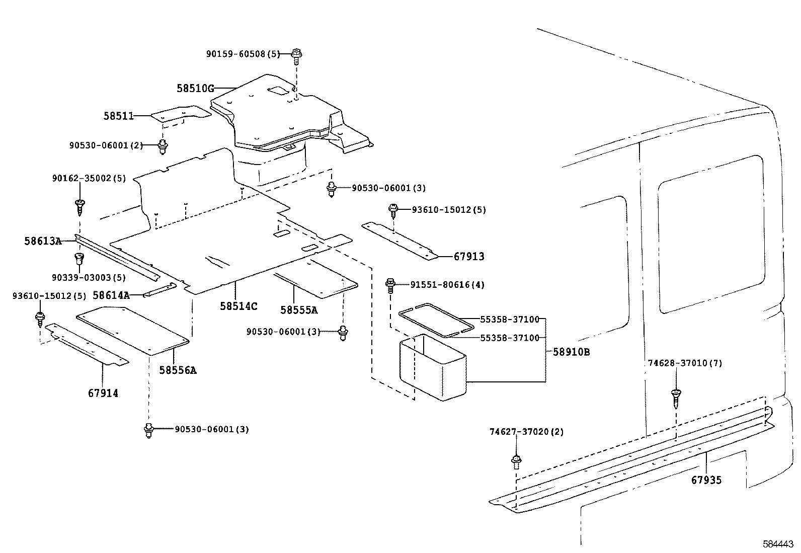58511-37030 MAT, FLOOR, FRONT product image