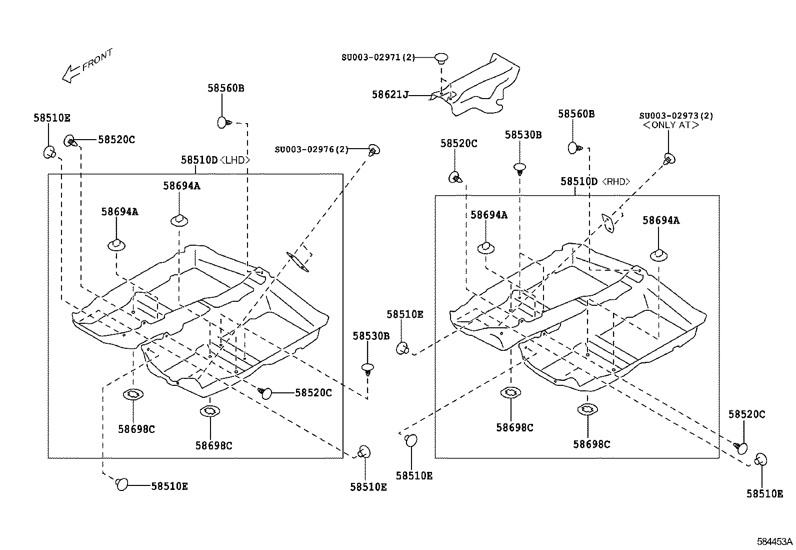 SU003-01002 REST ASSY, FRONT FLOOR FOOT product image