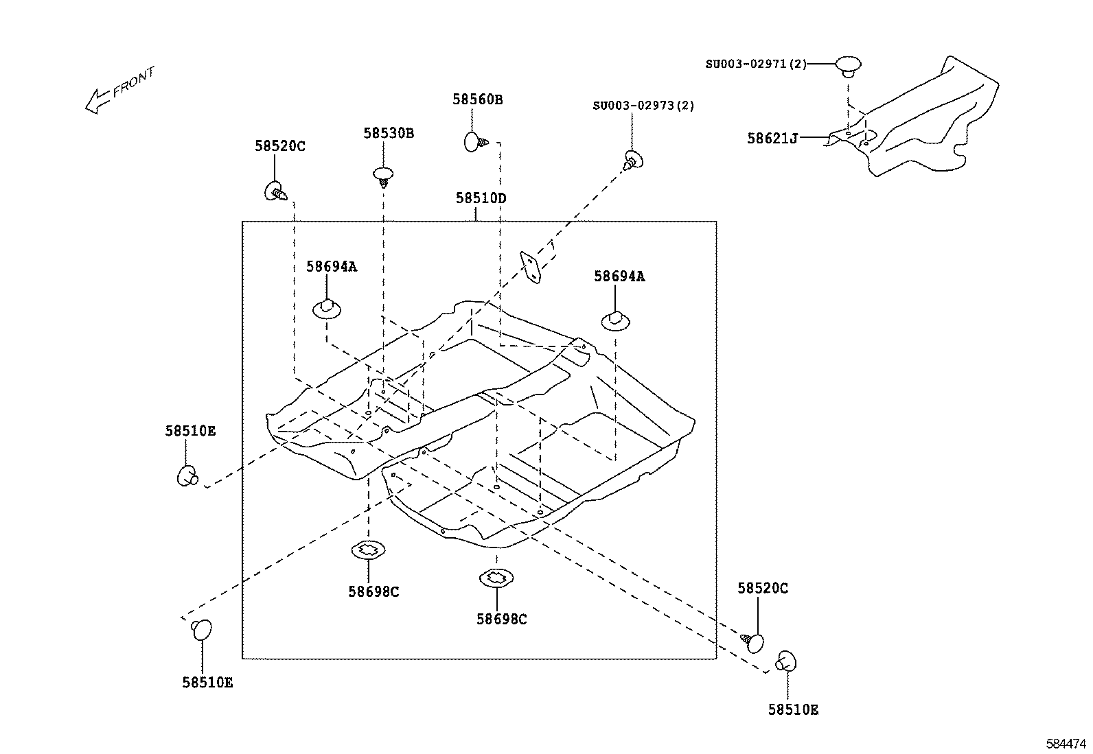 SU003-06038 SILENCER, CENTER CONSOLE, NO.1 product image