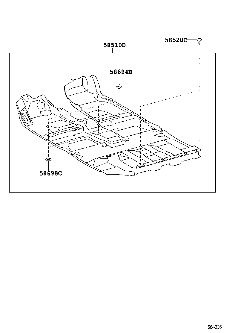 58510-0E280-B0 CARPET ASSY, FLOOR, FRONT product image
