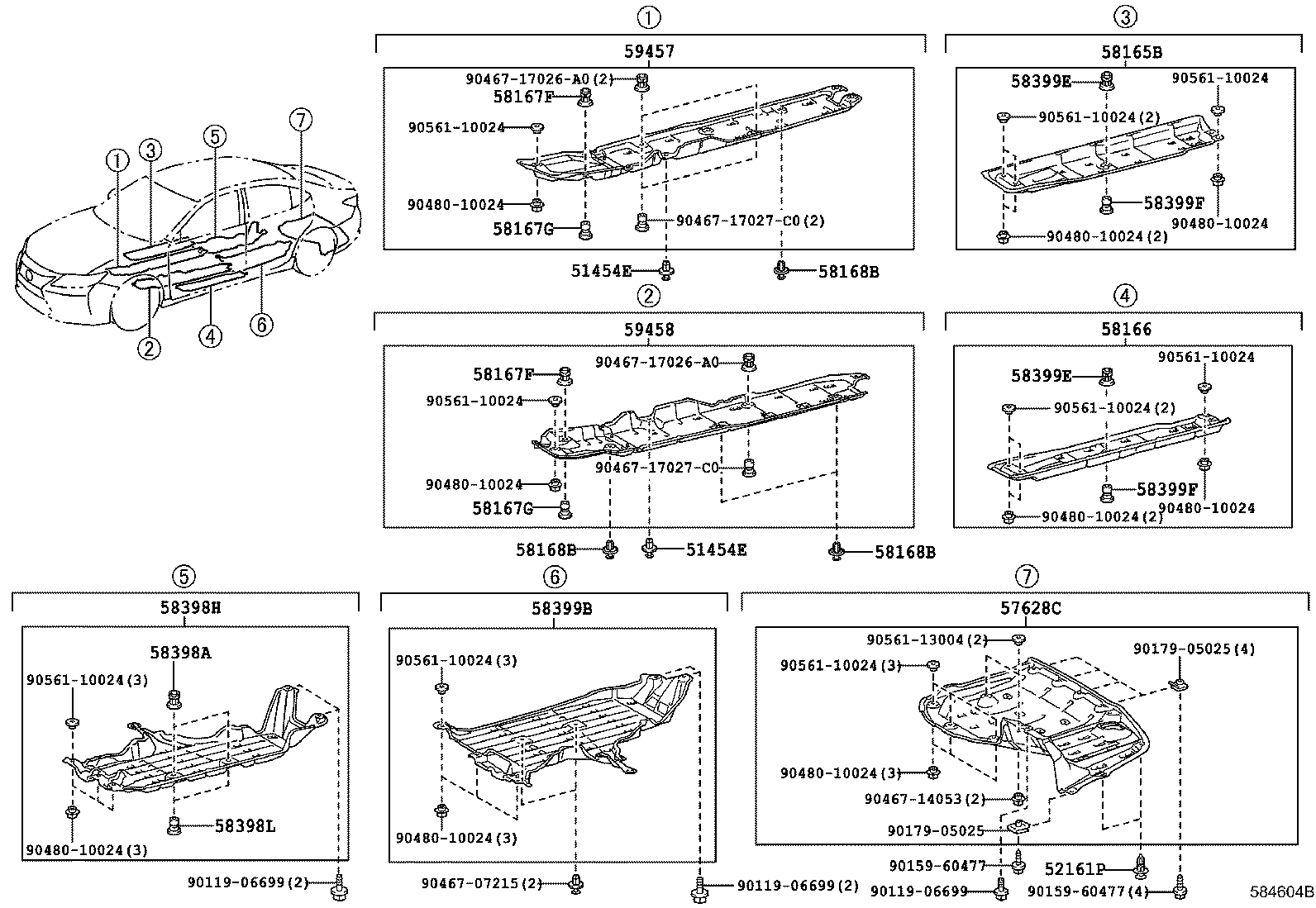 Toyota 58325-0W021 COVER, REAR FLOOR SERVICE HOLE