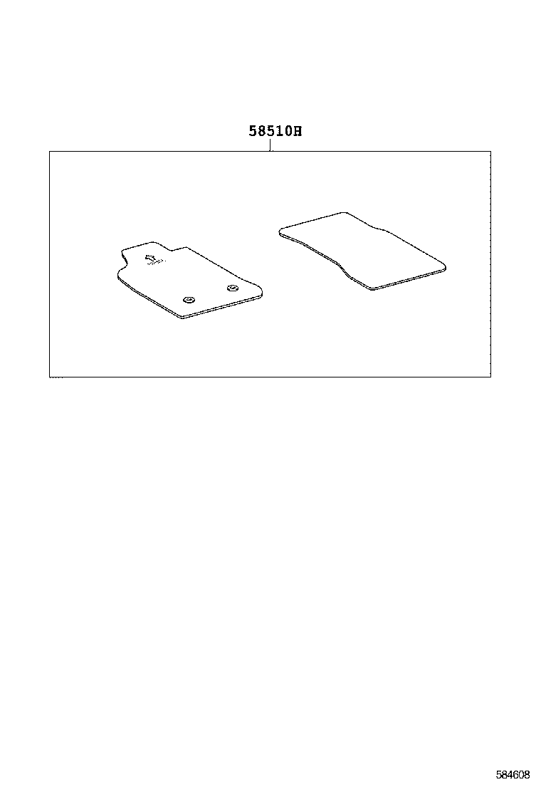 58510-0KB71-B0 CARPET ASSY, FLOOR, FRONT product image